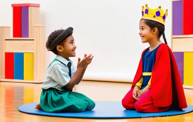 아동 드라마 수업 - **Prompt 2: Unleashing Creativity in a Theatre Workshop**
    "A bustling and imaginative scene set ...